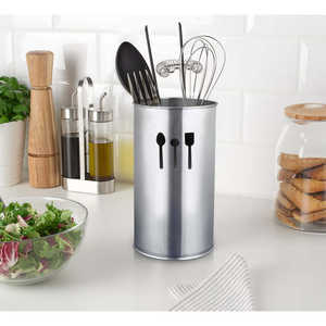 Porte-ustensiles en acier inoxydable avec design durable pour la cuisine ou la salle à manger - Product Image 1