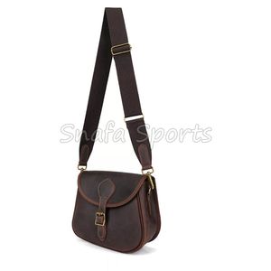 Sacs de téléphone portable en cuir véritable personnalisés, sac banane tactique d'extérieur, sacs de ceinture en cuir Crazy Horse, sacs banane en cuir de vachette pour hommes - Product Image 6