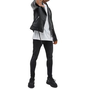 แจ็กเก็ตหนังขี่มอเตอร์ไซด์แบบบางสำหรับผู้ชายผ้าขนแกะน้ำหนักเบามีซิปพิมพ์ลายระบายอากาศได้ดีจากโรงงานผลิตตามสั่ง - Product Image 2