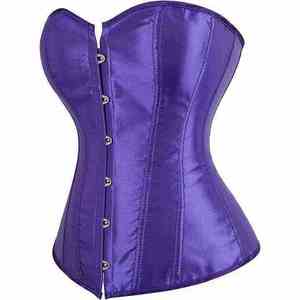 Corset classique noir personnalisé en cuir et toile, avec baleines en acier, gaine amincissante, débardeur sculptant, corsets non-tissés - Product Image 2