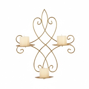 Juego de Portavelas de Pared Metálicos - Soporte de Pared Dorado de Diseño Moderno, Duradero y Ecológico, Hecho a Mano, Decoración para el Hogar para el Día de San Valentín - Product Image 4