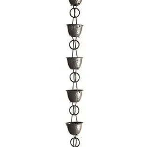 Cadena de Lluvia de Hierro Hecha a Mano para Drenaje de Agua en Exteriores, Ideal para Jardines, Casas, Patios y Edificios, Metal Decorativo - Product Image 3