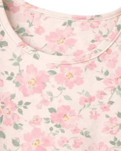 Conjunto de dos piezas para mujer: top corto con estampado floral y shorts con cordón, color rosa rubor, estilo casual, para descansar, venta al por mayor del fabricante. - Product Image 5