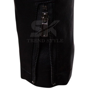 เสื้อแจ็คเก็ตหนังผู้ชายสีพื้น ดีไซน์สั่งทำพิเศษ ระบายอากาศได้ดี สไตล์สตรีทแวร์ ขายดี ราคาสมเหตุสมผล - Product Image 6