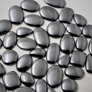 Lot en gros de cabochons en hématite 100 % naturelle à effet optique lumineux pour la fabrication de bijoux - Product Image 3