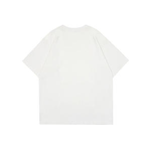 เสื้อยืดแขนสั้นลายโลโก้ด้านหน้า Monkey Funky ทรงหลวม คอกลม สไตล์สตรีท ผ้าเจอร์ซีย์คอตตอน ระบายอากาศได้ดี เป็นมิตรกับสิ่งแวดล้อม สีขาว - Product Image 4