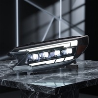 Sequential Turn Signal Headlight Assembly for Honda CRV 2012-2014 With High Brightness LED and Gloss Black Housing
