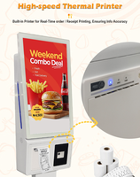 Kiosque commercial en libre-service à écran tactile, terminal de paiement numérique Android, petite taille 21,5/27/32 pouces, kiosque de commande