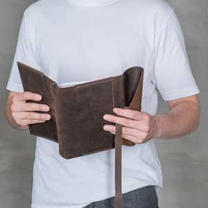 Funda organizadora para cuaderno A5, de cuero genuino, a prueba de olores, resistente, recargable, lista para viajar. - Product Image 5