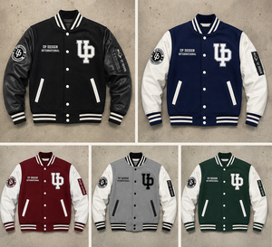Veste de baseball personnalisée pour homme en laine avec manches en cuir PU, broderie, style varsity, OEM ODM - Product Image 6