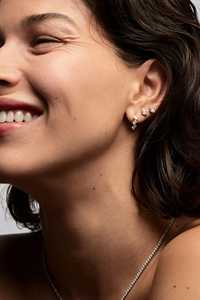Oval Cut Lab Grown Diamond Huggie <b>Earrings</b> 14k 18k Solid Gold Push Back Drop <b>Hoops</b> Pairs Everyday Wear Minimalist Luxury Jewelry - Product Image 4