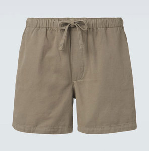 Shorts Oxford en coton grande taille pour homme, couleur unie, taille élastiquée avec cordon, décontractés, coupe Bermuda, taille mi-haute avec poches - Product Image 1