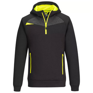 Sweat-shirt de sécurité haute visibilité pour hommes, bande réfléchissante, demi-fermeture éclair, vêtements de travail de sécurité haute visibilité, sweat à capuche pour la construction - Product Image 1