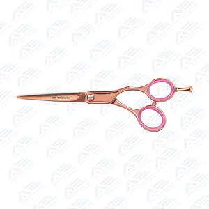 Tijeras profesionales de corte de pelo de 5,75 ", tijeras de peluquero japonesas de acero inoxidable con silenciador cómodo, diseño de oro rosa - Product Image 2