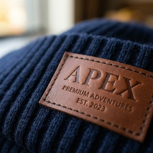 Men's Navy <b>Blue</b> Ribbed <b>Beanie</b> Hat Knit Cuffed Winter Cap Streetwear Unisex Custom Logo Wholesale Fashion - Product Image 6