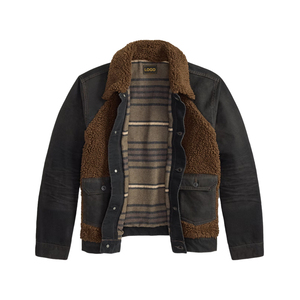Premium Heavy Duty Fleece Panelled <b>Canvas</b> <b>Jacket</b> <b>Men</b> Winter Vintage Ranch Workwear OEM Custom Heritage Americana Outerwear Front - Product Image 3