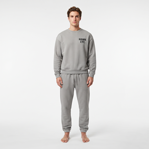 Ensemble de survêtement décontracté deux pièces pour homme, sweat-shirt et pantalon de jogging, col rond, streetwear, vêtements de sport, logo personnalisé, fabrication en gros - Product Image 5