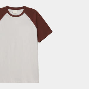 Camiseta unisex de manga corta, dos tonos, algodón suave, cuello redondo, informal, para verano, 100% algodón, para uso diario. - Product Image 2