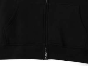 Oversized 100% Cotton Heavyweight Boxy Zip up <b>Hoodie</b> Cropped <b>Hoodie</b> <b>for</b> <b>Men</b> Streetwear Boxy Fit <b>Hoodie</b> with Zipper - Product Image 5