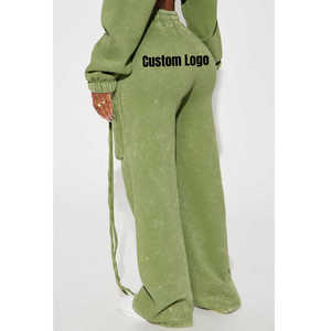 Conjuntos de Sudadera con Capucha y Pantalones Deportivos Casuales de Forro Polar Ligero para Mujer, OEM, Personalizados, al por Mayor, Ecológicos, Lisos - Product Image 3