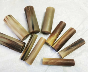 Genuine Buffalo Horn Rod Roll Sandblasted Stock Material Knife Handle Modern Souvenir & Wedding Gifts - Product Image 1