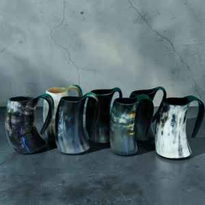 Taza de Cuerno Vikinga Hecha a Mano, Ecológica y de Primera Calidad, Lujosa Taza de Bebida de Cuerno de Búfalo para Coleccionistas y Decoración a Bajo Precio - Product Image 5