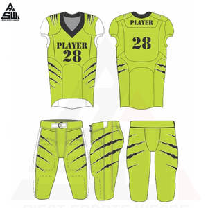 定制男式成人美式橄榄球队队服大码耐用面料合身球衣搭配裤子高品质队服套装 - Product Image 2