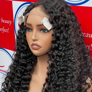 Meilleures ventes! Perruque en cheveux humains avec fermeture en dentelle centrale, cheveux bouclés birmans soyeux et naturels pour femmes, style doux - Product Image 6