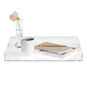 Bandeja de Servir Retráctil Moderna de Acrílico Transparente Hecha a Mano para Alimentos, Frutas y Verduras, Decoración para Cocina, Utensilios para el Hogar - Product Image 1
