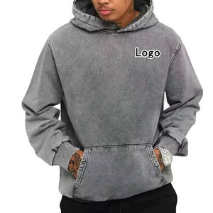 Sudadera con Capucha para Hombre, Ropa Casual, Sudadera con Capucha Personalizada con Lavado Ácido, Sudadera para Hombre - Product Image 1