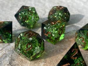 Jeu de dés en résine professionnel, dés polyédriques à bords tranchants pour jeux de table haut de gamme, dés de jeu personnalisés avec logo, vente en gros - Product Image 6