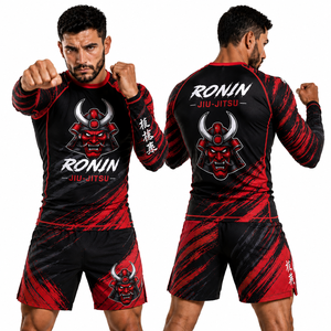 Rashguards de MMA y BJJ con logo personalizado, sublimación, manga larga, para entrenamiento, natación 2026 - Product Image 3