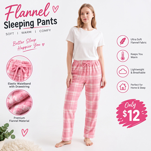 Wholesale 100% Cotton <b>Check</b> Sleeping <b>Pajama</b> Regular Fit Women Night Wear Sleeping Trouser Flannel Plaid Pants Women's - Product Image 4