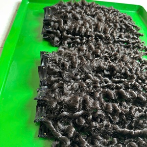 100% paquets de cheveux humains de vague bouclée profonde en vrac bruts vietnamiens Double Machine trame Extensions de cheveux prix direct d'usine - Product Image 5