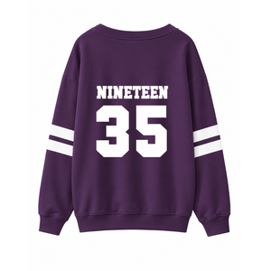 Custom NCNW Council Breathable Varsity <b>Sweatshirt</b> with Embroidered Logo on Front purple White full Sleeve for Female - Product Image 3