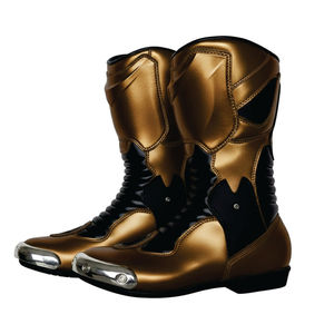 Botas de Motociclismo de Cuero Genuino, Impermeables, con Punta de Acero, Calzado Protector para Motociclistas, para Primavera, Verano, Otoño e Invierno - Product Image 3