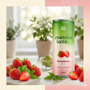 Venta al por mayor: Latte de matcha sin azúcar, sabor imperial, 100% puro, 8 Brix, en lata de aluminio de 250ml, adelgazante, helado, originario de Vietnam, con cafeína. - Product Image 6