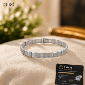 925 Sterling <b>Silver</b> Moissanite Classic Luxury Tennis Style <b>Bracelet</b> Unisex Jewelry Gift for Every Occasion - Product Image 5