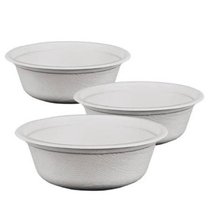 Eco Friendly Bagasse 180ml <b>Pulp</b> Moulded Disposable Compostable Modern Luxury Food Serving Bowl for Catering Takeaway Events - Product Image 3