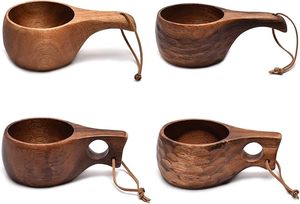 Taza de café Kuksa de madera natural hecha a mano para acampar, hacer senderismo, actividades al aire libre y uso diario por M/S SHAAD HANDICRAFTS. - Product Image 3