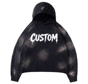 Oversized Gray Zip-Up <b>Hoodie</b> With Custom Print And Sleeve Patterns Men's Hip Hop Streetwear Autumn Wear - Product Image 2