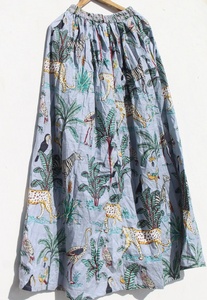 New Arrival Cotton Skirt Tiger Print Tunic Floral Long Skirt Beach Maxi <b>Poncho</b> Dress for <b>Women</b> - Product Image 3