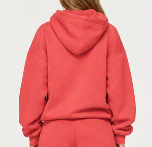 OEM Custom Women Hoodie <b>Shorts</b> Set Polyester Cotton Casual Screen Printing Personalized Print <b>Lounge</b> Outfit Matching Two Piece - Product Image 4