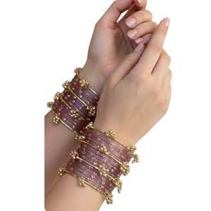 Wholesale Handmade Ethnic Jewelry Bangles Churiyan Sets Premium Kashmiri Glass Bangles Traditional <b>Wedding</b> Party <b>Accessories</b> - Product Image 1