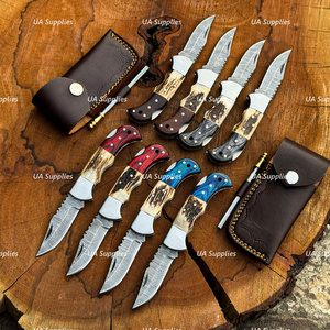 Excelente Cuchillo Plegable de Alta Gama con Diseño Nuevo y Funda de Cuero para Uso Táctico y al Aire Libre - Product Image 4