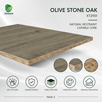 Panneau de bois aggloméré orienté (OSB) mélaminé Jinbase SXT2901 Olive Stone Oak 18 mm E0 1220x2440 mm pour la décoration intérieure moderne