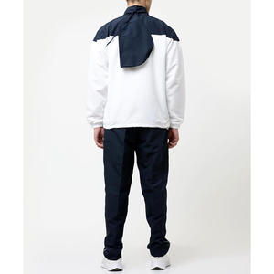 Conjunto deportivo de algodón con cuello redondo, chándal deportivo para hombre y mujer, negro, 2 piezas, chándal unisex, conjunto de chándal con logo personalizado. - Product Image 3