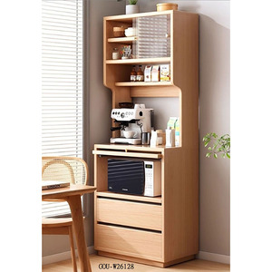 Buffet de rangement en noyer pour salon, salle à manger, armoire de cuisine avec porte - Product Image 5