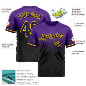 Camiseta de Béisbol con Degradado Personalizada al por Mayor, Fabricante de Uniformes Deportivos Sublimados para Equipos, Camisetas Deportivas para Hombre al por Mayor, Ropa Deportiva para Hombre, EE. UU. - Product Image 2