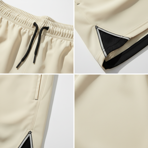 Men's 2 in 1 Outdoor Training Shorts Built-in Compression Inner <b>Layer</b> Zip Pockets Lightweight OEM Wholesale Factory Price - Product Image 5